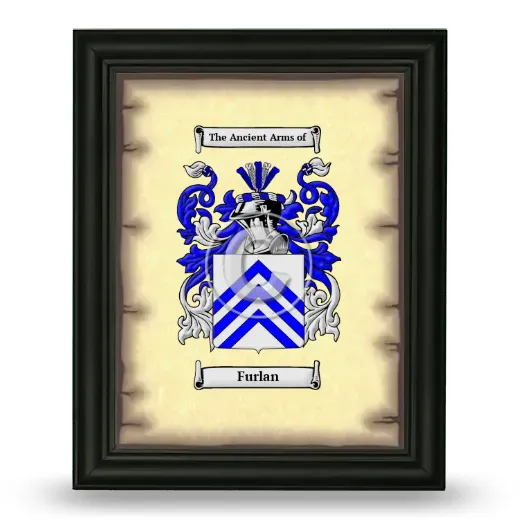 Furlan Coat of Arms Framed - Black