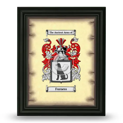 Furness Coat of Arms Framed - Black
