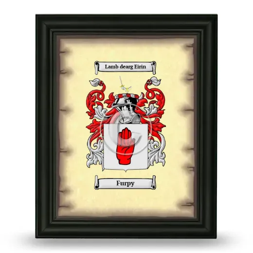 Furpy Coat of Arms Framed - Black