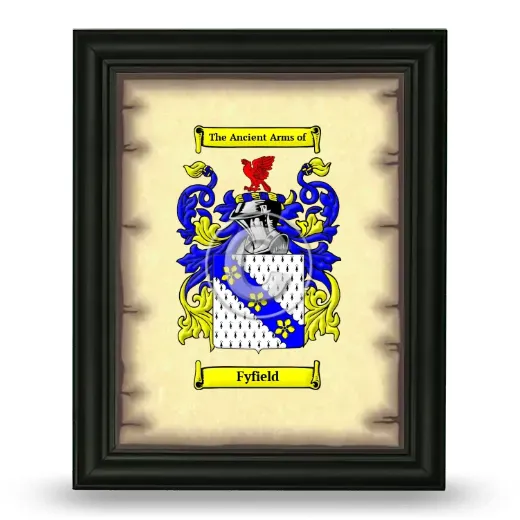 Fyfield Coat of Arms Framed - Black