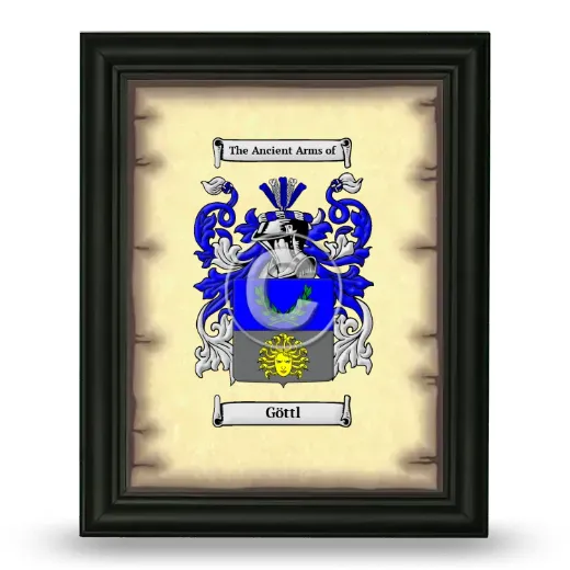Göttl Coat of Arms Framed - Black