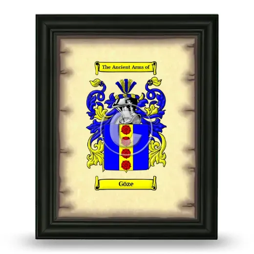 Göze Coat of Arms Framed - Black
