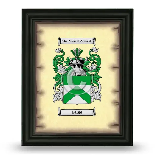 Gable Coat of Arms Framed - Black