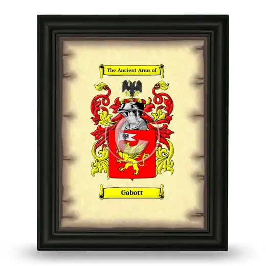 Gabott Coat of Arms Framed - Black