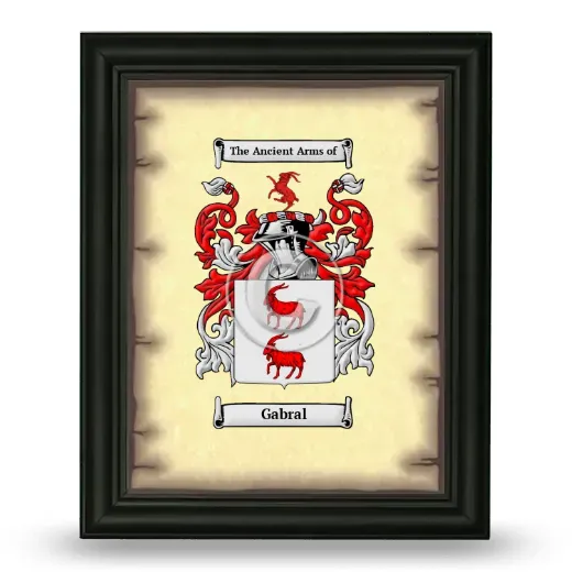 Gabral Coat of Arms Framed - Black