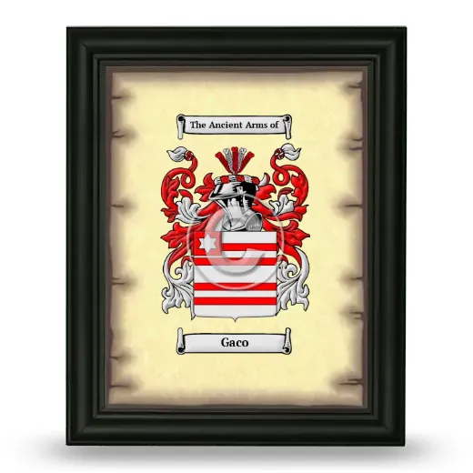 Gaco Coat of Arms Framed - Black