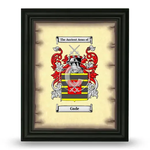 Gade Coat of Arms Framed - Black