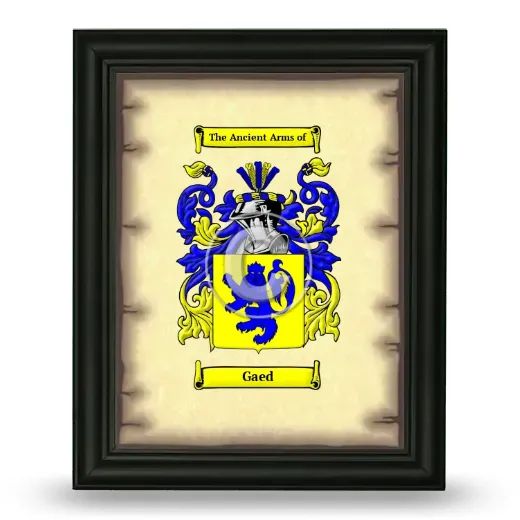 Gaed Coat of Arms Framed - Black