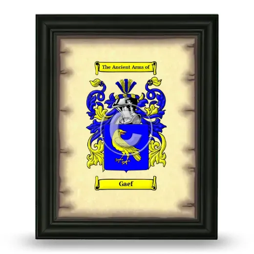 Gaef Coat of Arms Framed - Black