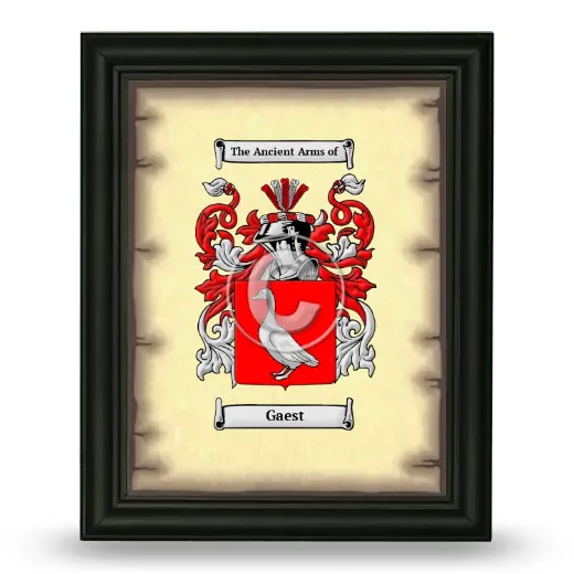 Gaest Coat of Arms Framed - Black