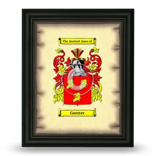 Gaester Coat of Arms Framed - Black