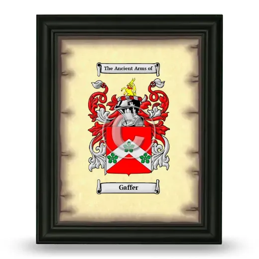 Gaffer Coat of Arms Framed - Black