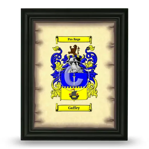 Gaffey Coat of Arms Framed - Black