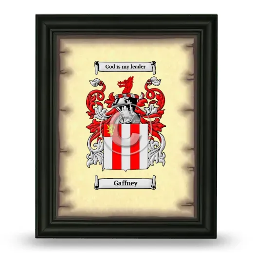 Gaffney Coat of Arms Framed - Black