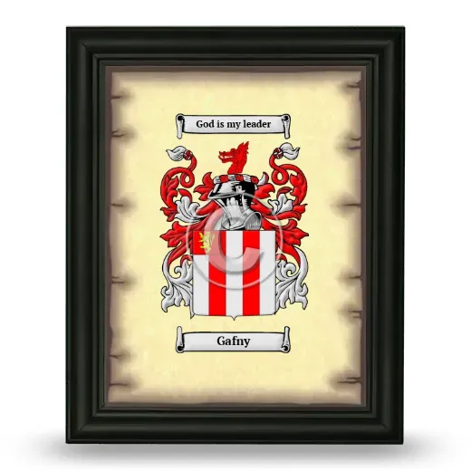 Gafny Coat of Arms Framed - Black