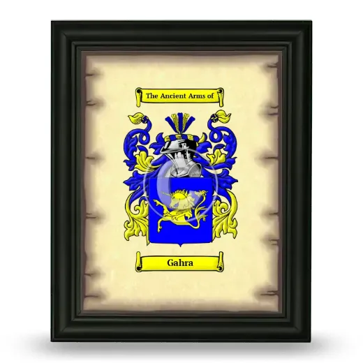 Gahra Coat of Arms Framed - Black