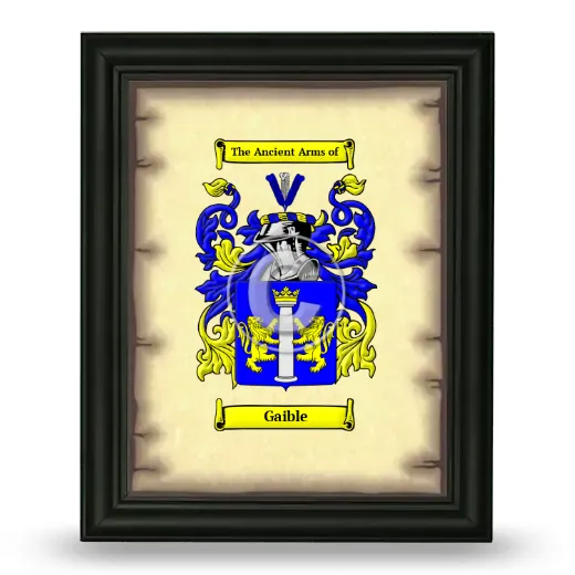 Gaible Coat of Arms Framed - Black