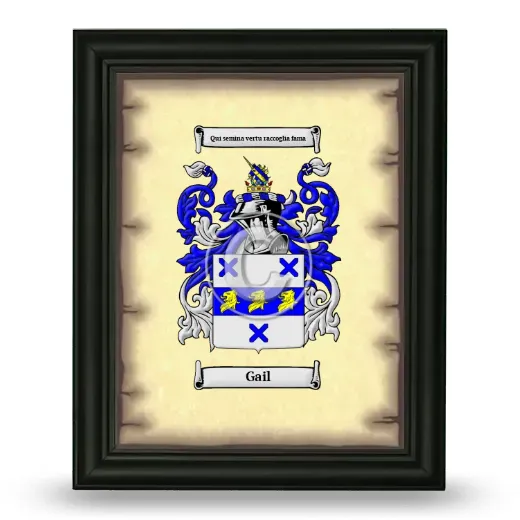 Gail Coat of Arms Framed - Black