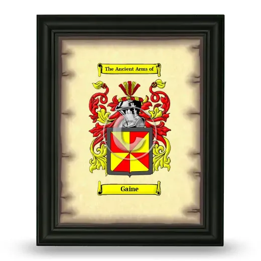 Gaine Coat of Arms Framed - Black