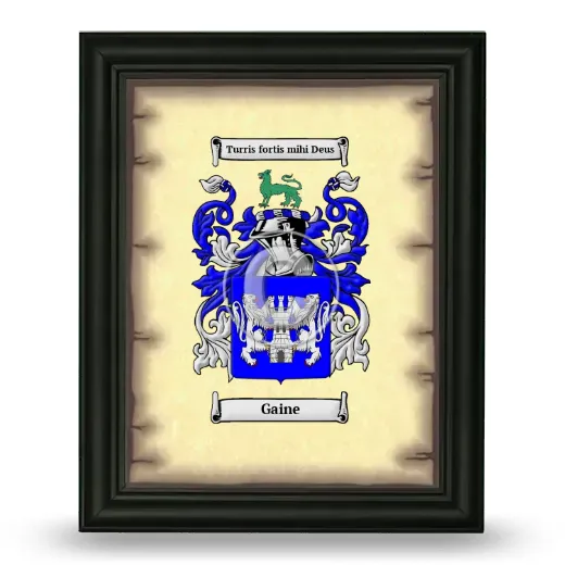Gaine Coat of Arms Framed - Black