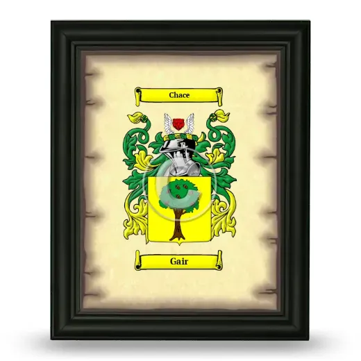 Gair Coat of Arms Framed - Black