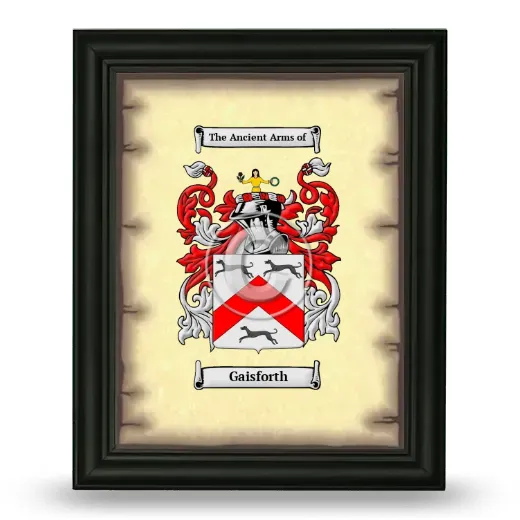 Gaisforth Coat of Arms Framed - Black