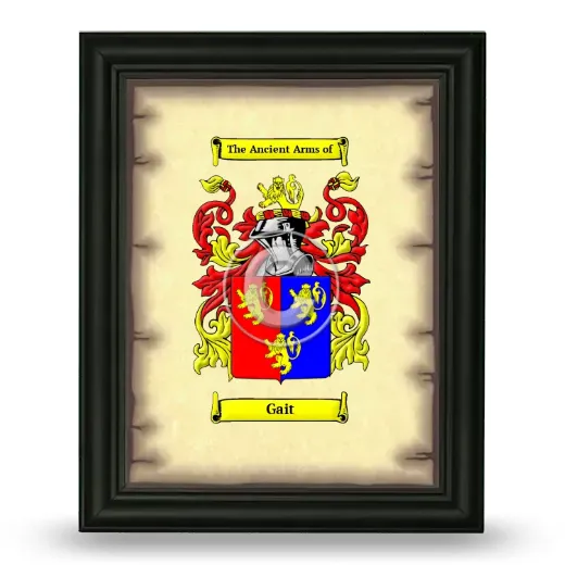 Gait Coat of Arms Framed - Black
