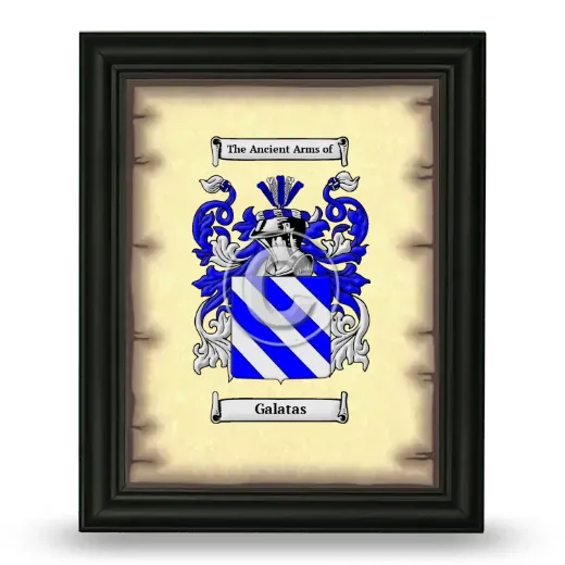 Galatas Coat of Arms Framed - Black