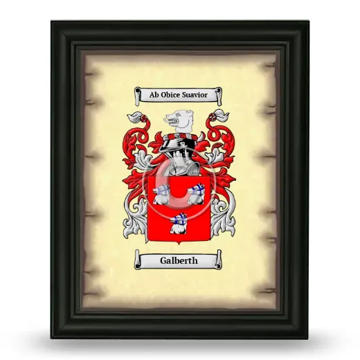Galberth Coat of Arms Framed - Black