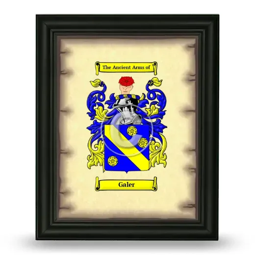 Galer Coat of Arms Framed - Black