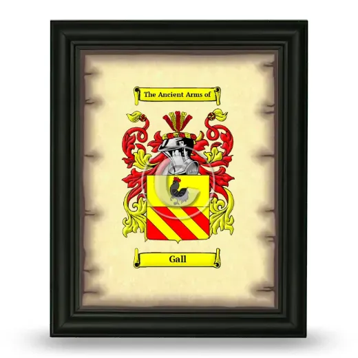 Gall Coat of Arms Framed - Black