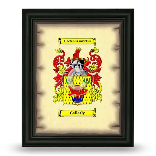 Gallatly Coat of Arms Framed - Black