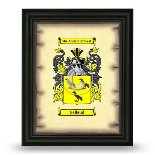 Gallaud Coat of Arms Framed - Black