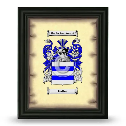 Galler Coat of Arms Framed - Black