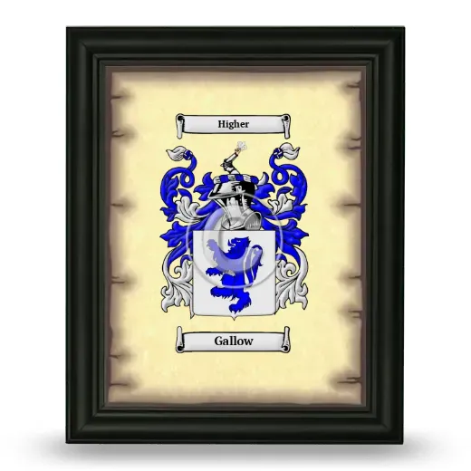 Gallow Coat of Arms Framed - Black