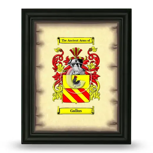 Gallus Coat of Arms Framed - Black