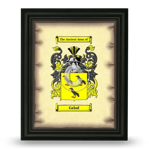 Galod Coat of Arms Framed - Black