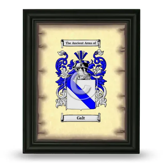Galt Coat of Arms Framed - Black
