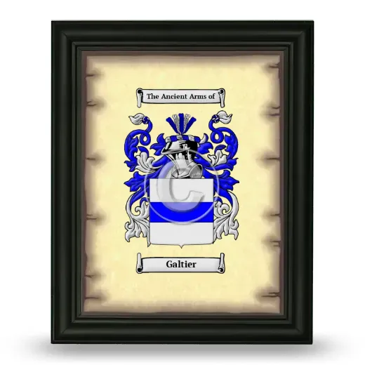Galtier Coat of Arms Framed - Black
