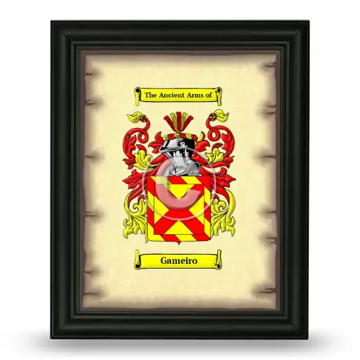 Gameiro Coat of Arms Framed - Black