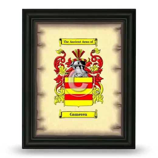 Gameren Coat of Arms Framed - Black