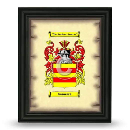 Gamerra Coat of Arms Framed - Black