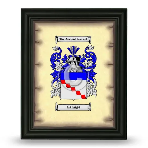 Gamige Coat of Arms Framed - Black