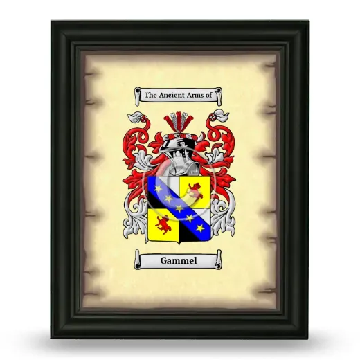 Gammel Coat of Arms Framed - Black