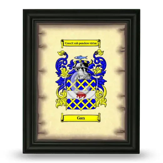Gan Coat of Arms Framed - Black