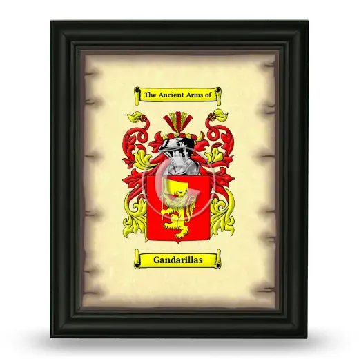 Gandarillas Coat of Arms Framed - Black