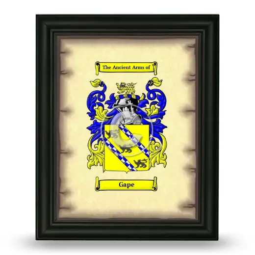 Gape Coat of Arms Framed - Black