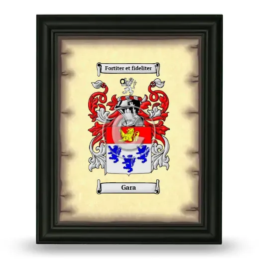 Gara Coat of Arms Framed - Black