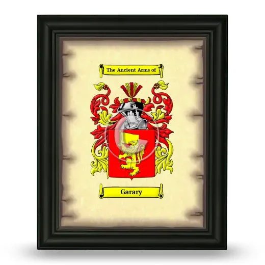 Garary Coat of Arms Framed - Black