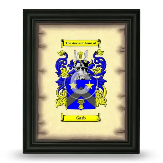 Garb Coat of Arms Framed - Black
